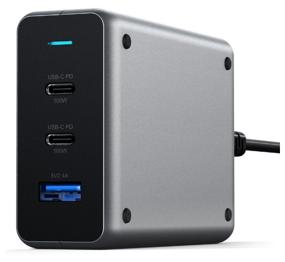 img 2 attached to Wall charger Satechi 100W USB-C PD Compact GaN Charger, 100W, space gray