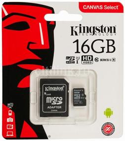 img 3 attached to 📷 Kingston Canvas Select microSDHC 16 GB Class 10 Memory Card - High Speed R/W 80/10 MB/s with SD Adapter