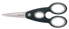 img 1 attached to FISKARS Functional Form Kitchen Scissors, 22 cm, silver/black