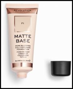 img 2 attached to REVOLUTION Matte Base Foundation, 28 ml, shade: F1