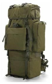 img 2 attached to Men's tactical camouflage hunting backpack for fishing, military, tourist, 80 liters, airsoft, bag, large.