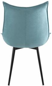img 2 attached to Chair for kitchen Oslo velor dusty blue