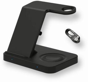 img 3 attached to Wireless charging station 5 in 1 iForce 1010 (iPhone Apple Watch usb AirPods iPhone Samsung Galaxy Watch(Gear)), black