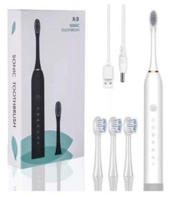 img 1 attached to ultrasonic toothbrush Sonic Toothbrush X-3, white