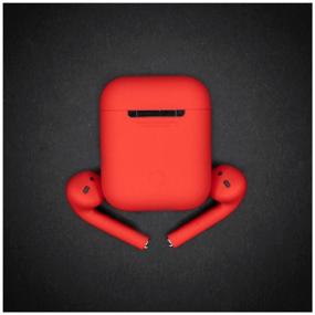 img 1 attached to 🍎 Apple AirPods 2 Color Wireless Headphones in Matte Red - Excludes Wireless Charging Case