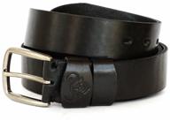 🐃 genuine buffalo leather men's belt - black, 4cm width, length 115cm logo