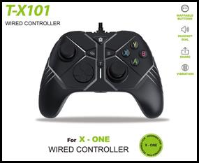 img 4 attached to Wired Joystick/Controller/Gamepad/T-X101 Wired for Xbox One/One S/One X/PC Windows 7/8/10, Black