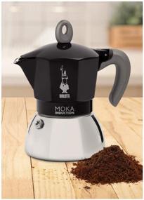 img 4 attached to Гейзерная кофеварка Bialetti New Moka Induction 0006934/NP, 0006944/NP, 150 мл, черный