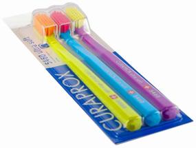 img 1 attached to Curaprox CS 5460 Ultra Soft Toothbrush, salad/blue/purple, 3 pcs.