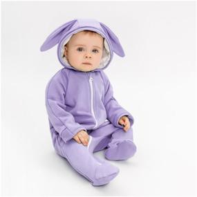 img 3 attached to Amarobaby BUNNY jumpsuit, lavender, size 56-62