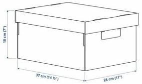 img 2 attached to Storage box IKEA PINGLA, 37x28x18 cm, 2 pcs., black/natural