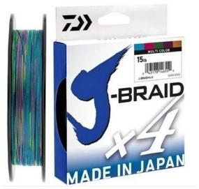 img 2 attached to Braided cord DAIWA J-Braid X4 d=0.17 mm, 300 m, 8.4 kg, multi color, 1 pc.
