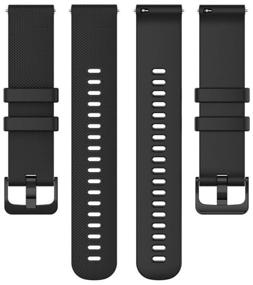 img 1 attached to Grand Price Silicone Strap for Huawei Watch 3 / 3 Pro / Samsung Amazfit Watch Etc, Black, 22mm
