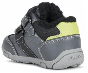 img 4 attached to Low shoes GEOX, size 24, dark grey/lime