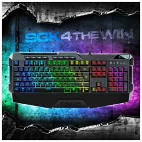 img 3 attached to Sharkoon Skiller SGK4 Игровая клавиатура (резиновые колпачки, RGB подсветка, USB)