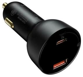 img 4 attached to Car Charger Baseus Superme Digital Display PPS Dual Quick Charger Car Charger USB Type-C 100W (CCZX-01) black