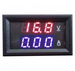 img 1 attached to Mini Voltmeter + Ammeter in case DC 0-100V 10A (red+blue)
