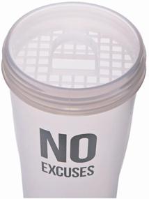 img 1 attached to Sports shaker bottle VOTTLER No excuses 500 ml white with ball and mesh