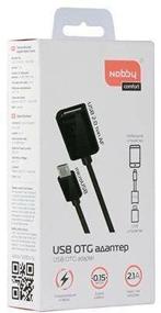 img 1 attached to Nobby Comfort OTG USB to microUSB cable (006-001), black