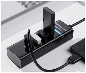 img 3 attached to USB 4 Port USB 3.0 Splitter HUB Splitter Portable for Peripherals PC Extender 120cm Wire Hub