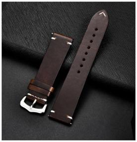 img 2 attached to Watch strap made of genuine leather 22 mm. brown