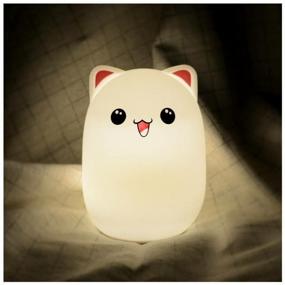 img 3 attached to USB Silicone Night Light Big Cat / Baby Silicone Night Light / Silicone Wireless Lamp / RGB Light