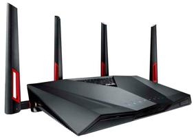 img 2 attached to Wi-Fi router ASUS RT-AC88U, black/red