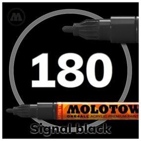 img 4 attached to Acrylic marker Molotow 127HS One4All 2 mm 127212 (180) signal black black 2 mm