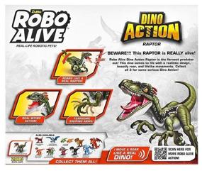 img 2 attached to Robot ZURU ROBO ALIVE interactive green dinosaur Raptor with sound effects, 7172