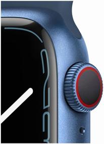 img 1 attached to Apple Watch Series 7 45mm Aluminium Case Smart Watch, Blue Ocean
