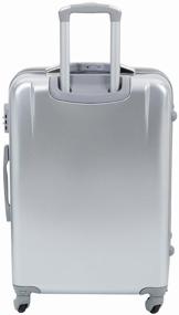 img 3 attached to Suitcase on wheels medium travel luggage for traveling family m TEVIN size M 64 cm 62 l lightweight 3.2 kg durable polycarbonate Silver