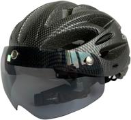 bicycle helmet with removable visor (size m/l 54-61 cm, carbon color) logo