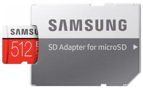 img 3 attached to Память-карта Samsung microSDXC 512 ГБ класса 10, UHS-I U3, чтение/запись 100/90 Мб/с, адаптер для SD