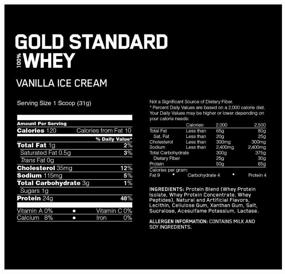 img 2 attached to Optimum Nutrition 100% Whey Gold Standard Protein, 454g, Vanilla Ice Cream
