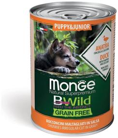 img 4 attached to Wet food for puppies Monge BWILD Feed the Instinct, duck, with pumpkin, with zucchini 1 pack. x 24 pcs. x 400 g