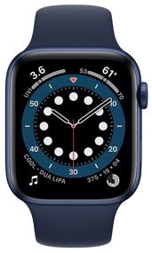 img 4 attached to Apple Watch Series 6 44mm Aluminium Case RU Smart Watch, Blue/Dark Ultramarine