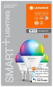img 3 attached to Набор светодиодных ламп 3 шт. LEDVANCE Smart+ WiFi мини лампа, мультиколор, E14, P40, 4.9Вт, 6500К