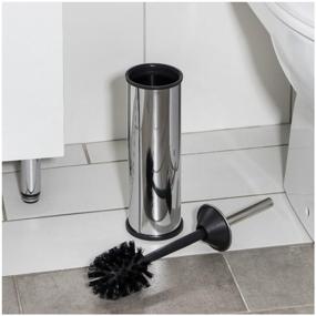 img 3 attached to Toilet brush set with stand, Perilla, steel, art. 83025