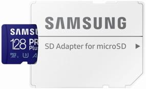 img 2 attached to Samsung microSDXC Memory Card 128 GB Class 10, V30, A2, UHS-I U3, R/W 160/120 MB/s, SD Adapter, 1 pc, blue