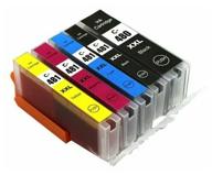 pgi-480/cli-481 xxl cartridge set for canon pixma ts704, ts6340, ts8340, ts9140, ts9540, tr7540, tr8540 etc. inkjet printer, 5 colors logo