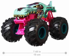 img 2 attached to 🦖 1:24 Green Zombie Rex Hot Wheels Monster Truck - FYJ83 Big