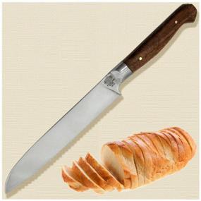 img 2 attached to A set of kitchen knives "Pokhlebkin". Steel 440c. Handle laid on, walnut