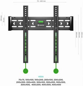 img 3 attached to 📺 ONKRON TV Bracket 32"-65" Fixed, Black FM5: Secure and Sleek Display Mount for Your Flat Screen TV