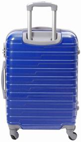 img 3 attached to Suitcase on wheels medium travel luggage for women m TEVIN size M 64 cm 62 l lightweight 3.2 kg durable polycarbonate Blue