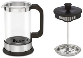 img 3 attached to 🔥 Polaris Lorenzo-600FP French Press: 600ml Black/Silver - Superior Brewing Experience
