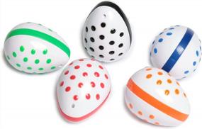 img 4 attached to Set Of 5 Halilit By Edushape Egg Shakers For Babies - Bright Playful Colors Musical Instrument & Sensory Developmental Toy!