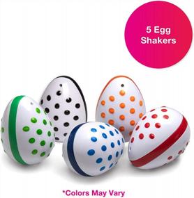 img 3 attached to Set Of 5 Halilit By Edushape Egg Shakers For Babies - Bright Playful Colors Musical Instrument & Sensory Developmental Toy!