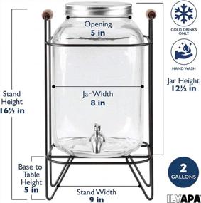 img 2 attached to Stylish And Durable 2 Gallon Glass Beverage Dispenser With Stainless Steel Spigot And Hanging Chalkboard - Perfect For Outdoor Gatherings
