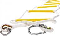 dependable 8ft rope ladder fire escape - spring hooks, weather resistant & lightweight with 2000 lb weight capacity logo