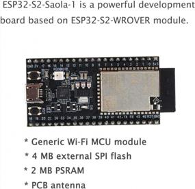 img 3 attached to Pack Of 2 RCmall ESP32-S2-Saola-1R Dev Kits - High-Performance Espressif Development Boards With Wi-Fi MCU ESP32-S2 WROVER, 4MB Flash And 2MB PSRAM, And Micro USB Cable For Seamless Connectivity